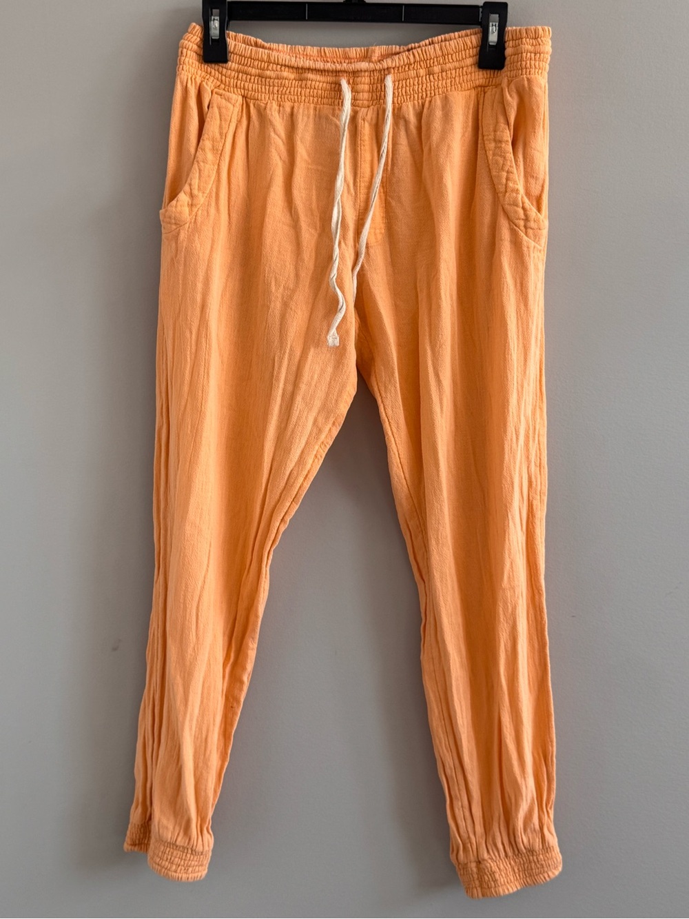 Rip Curl Women's Small Orange Gauze Jogger Pants Boho Pull On
